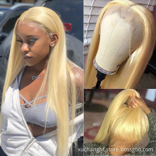 Top Quality 12A Grade 613 Blonde HD Lace Frontal Wigs Raw Virgin Hair Blonde Swiss Thin HD Lace Frontal Wigs